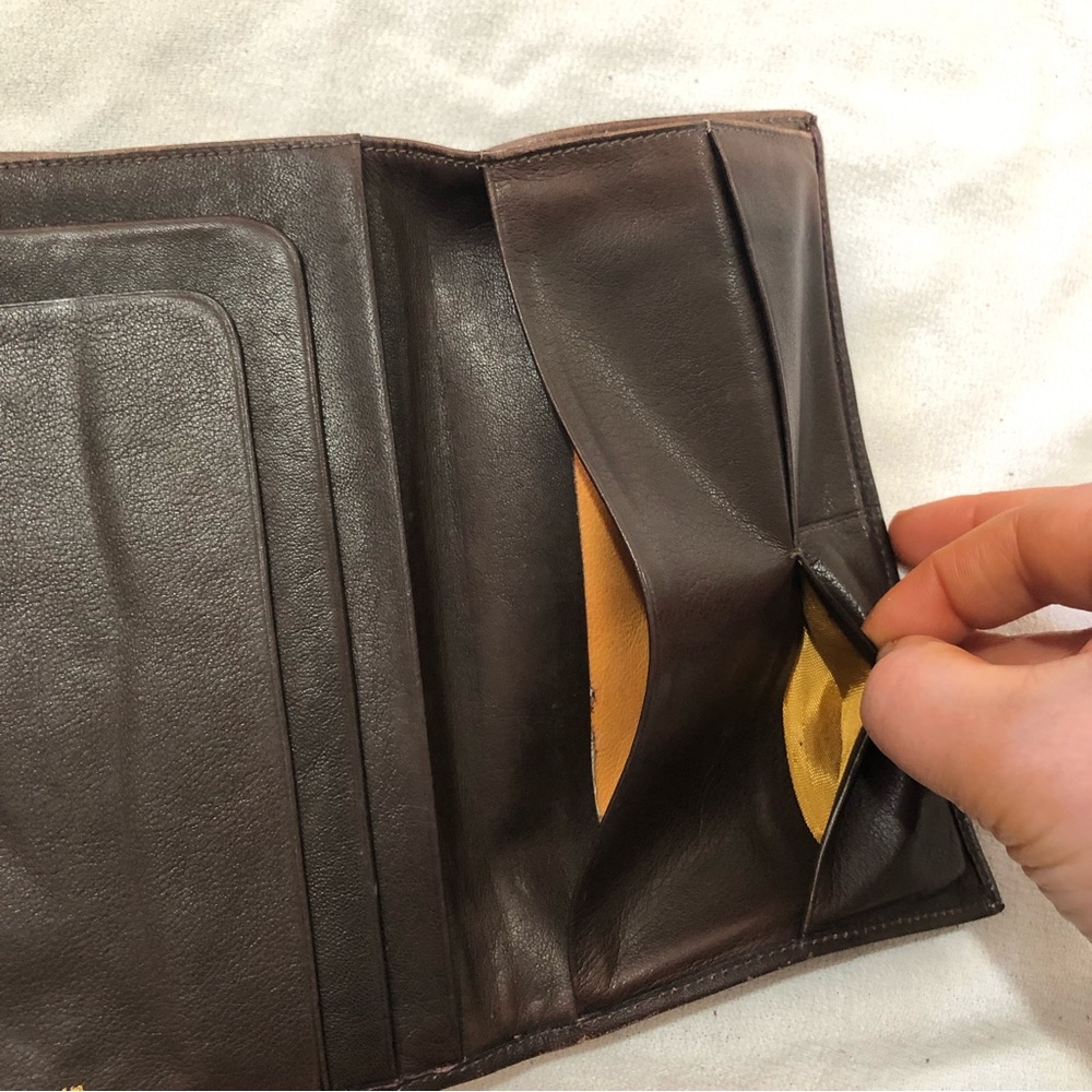 Fine Calfskin Boho dark brown wallet - Picture 7 of 13